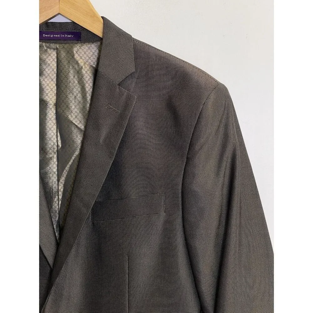 Vinci Sport Coat Blazer Jacket Mens Size 36S Brown Designed In‎ Italy